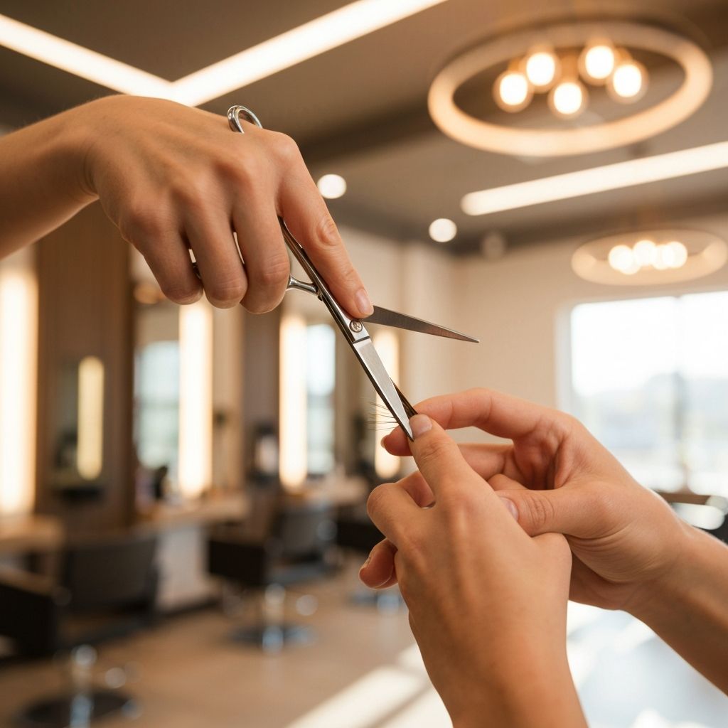 Professionelle Friseurarbeit im Salon am Atlantum
